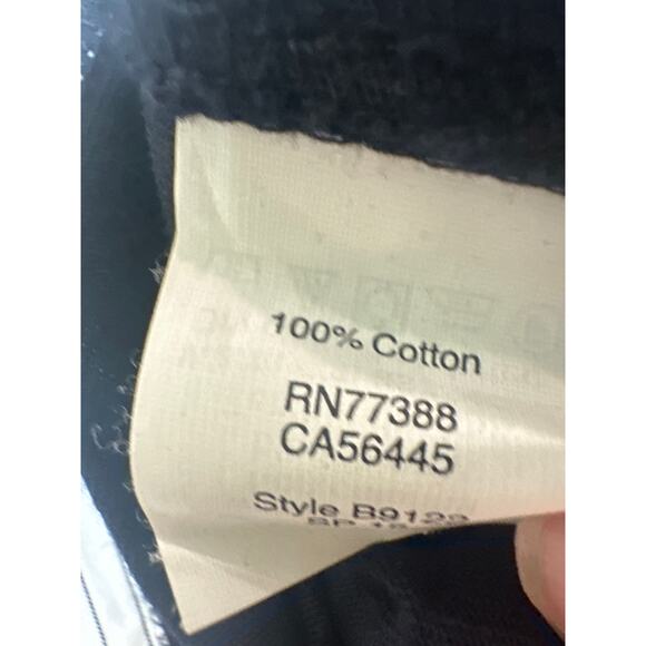 Madewell  Navy Blue Top with White and Blue Striped Overlapping Open Back Detail - Picture 5 of 7